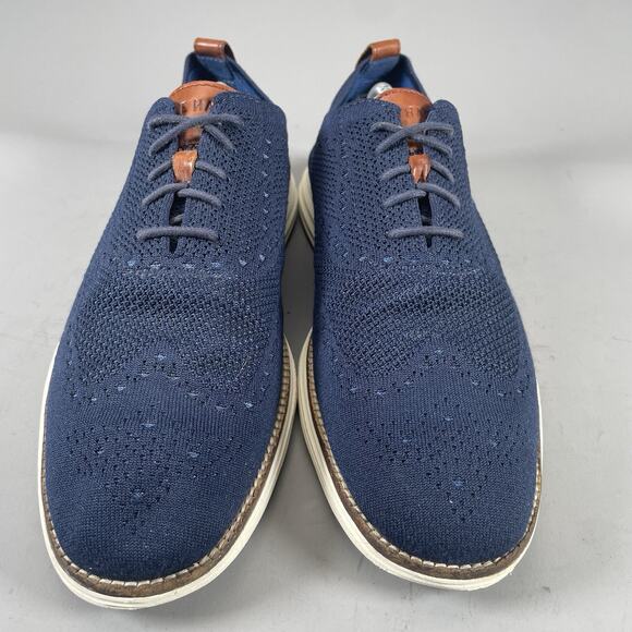 Cole Haan OriginalGrand Stitchlite Men 10.5M Blue Oxford Casual Dress Shoe EUC main image 8